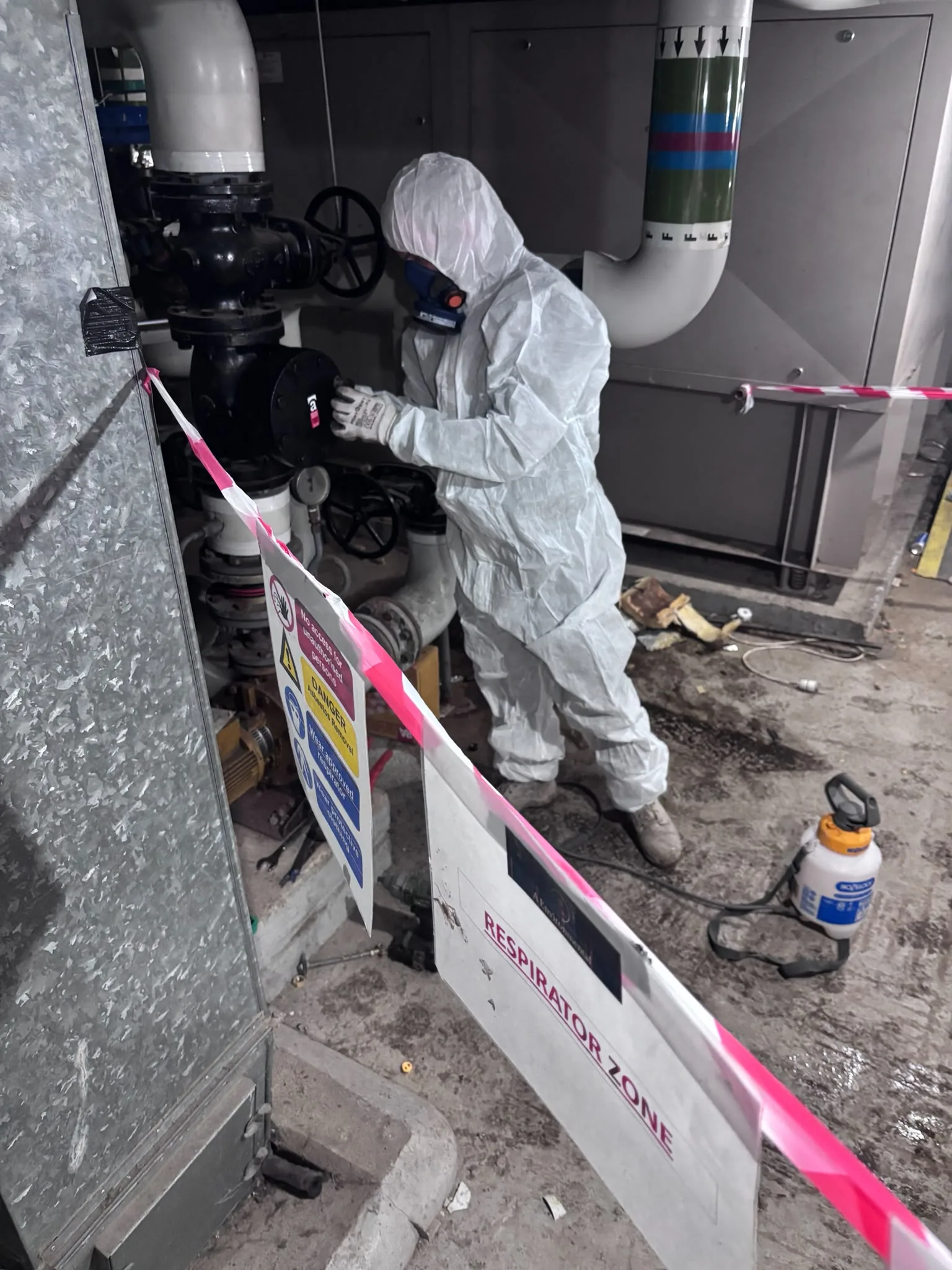 Asbestos artex removal from concrete soffit in Sydenham